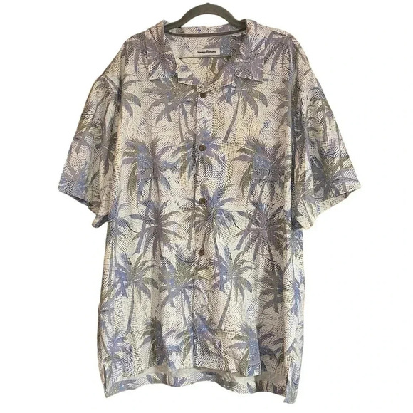 Tommy Bahama Short Sleeve Hawaiian Print Button Down Shirt Size XXL - Picture 1 of 8
